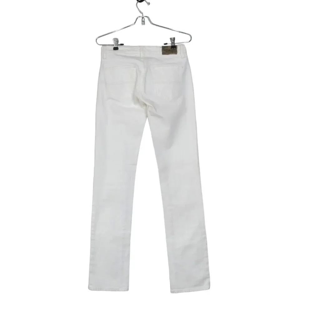VTG Denim & Supply Ralph Lauren Sz 27x34 White Straight Jeans Label Wear EUC